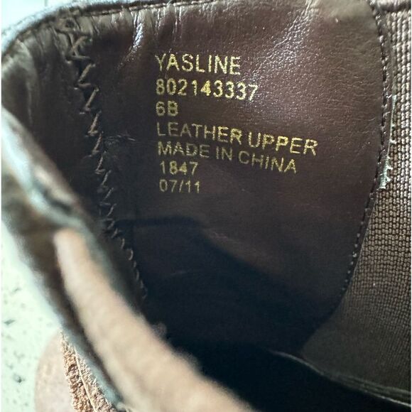 Ralph Lauren Yasline Women’s Brown Suede Leather Wedge Heeled Ankle Booties Sz 6 - Picture 7 of 12